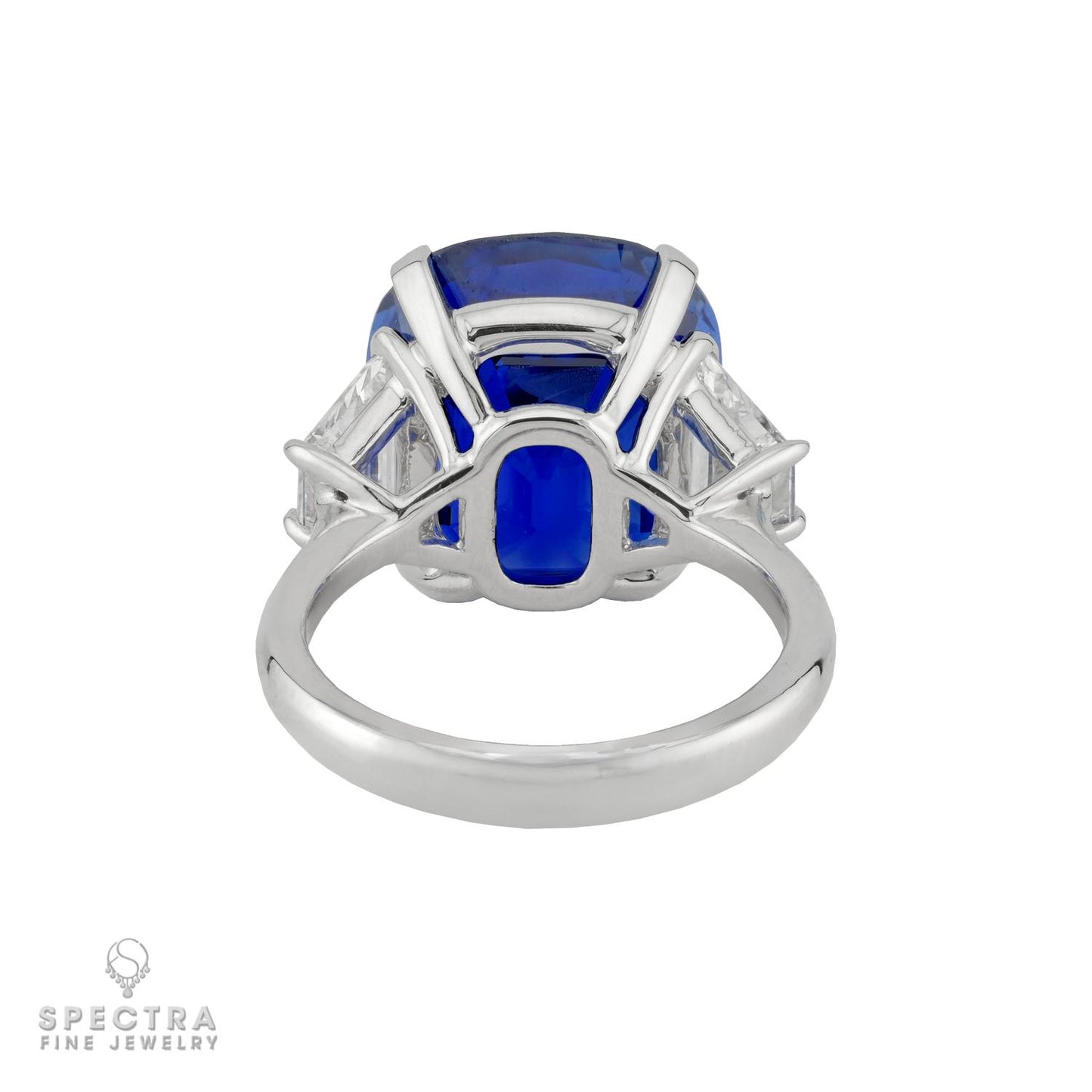 14.80 ct. Royal Blue Ceylon Sapphire Ring, 18k White Gold