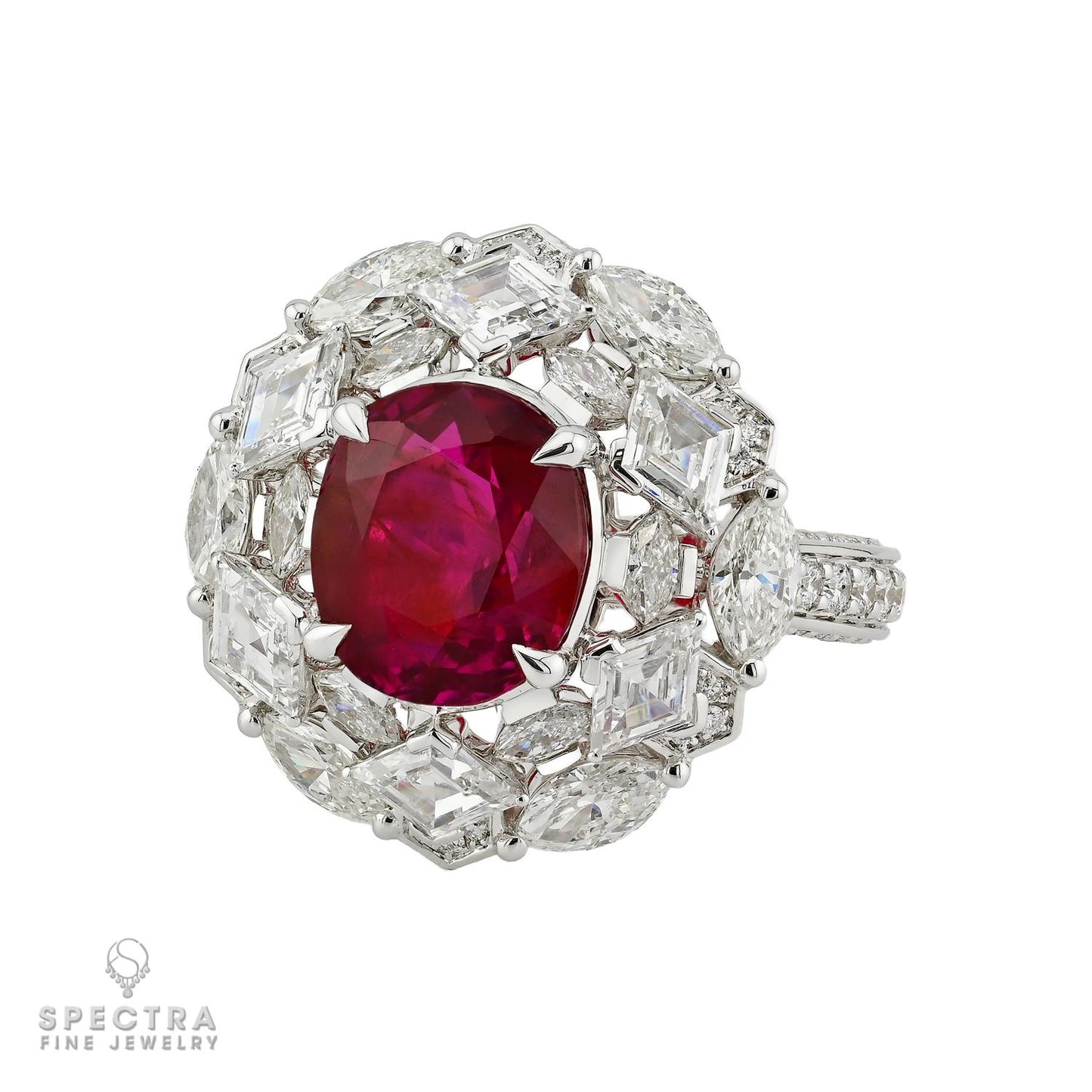 5.06 ct. No-Heat Burma Ruby & Diamond Ring | Spectra