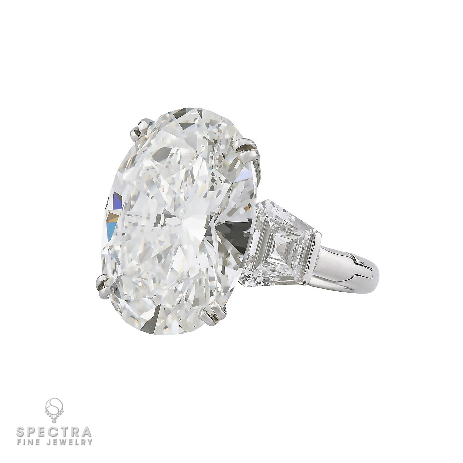 Graff 13.11ct Oval Diamond Engagement Ring GIA H VS1 Platinum