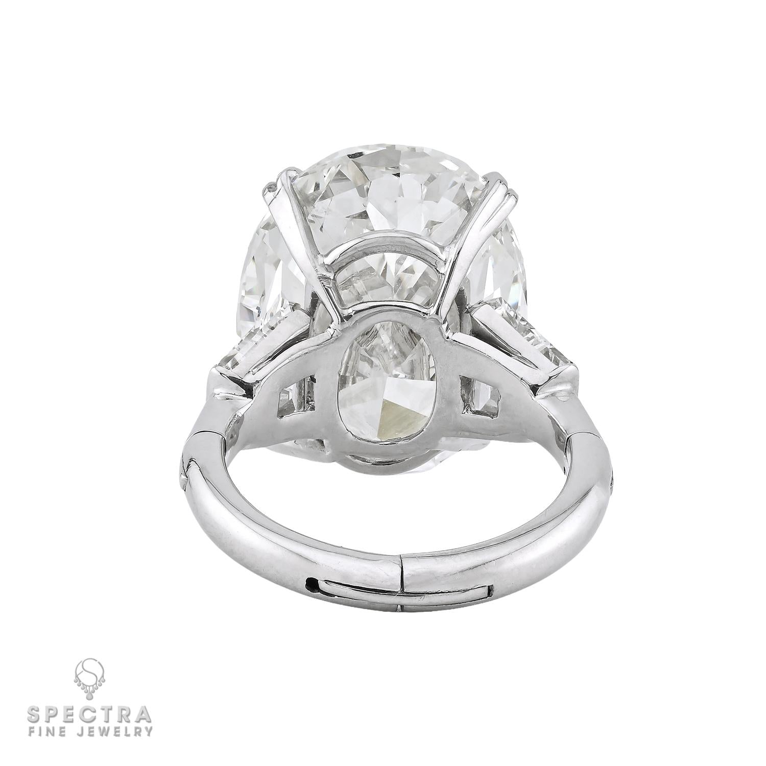 Graff 13.11ct Oval Diamond Engagement Ring GIA H VS1 Platinum