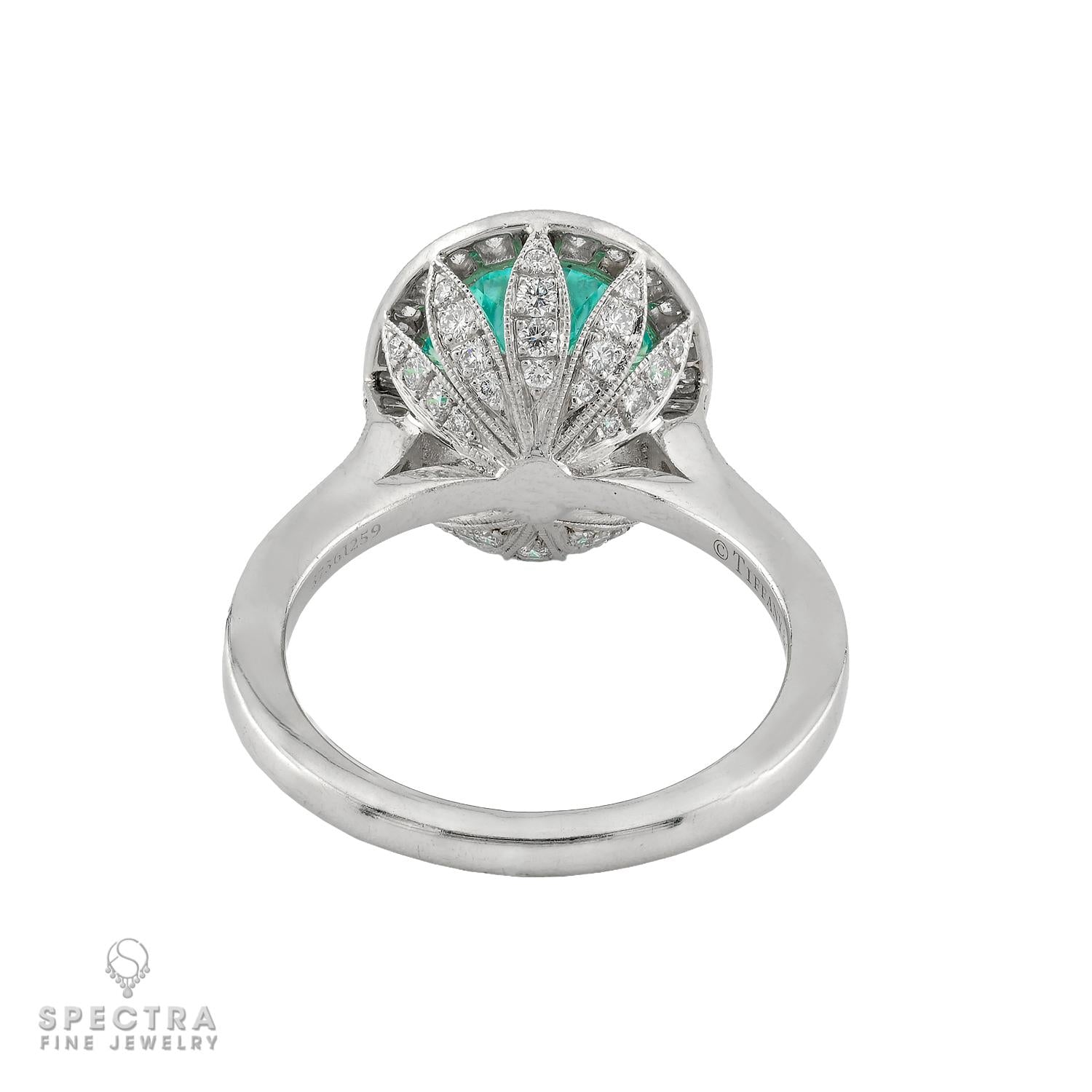 Tiffany & Co. Signed 4.36 carat Paraiba Tourmaline Diamond Ring