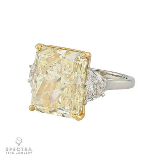 Spectra Fine Jewelry 19.17ct Fancy Light Yellow Diamond Ring | GIA