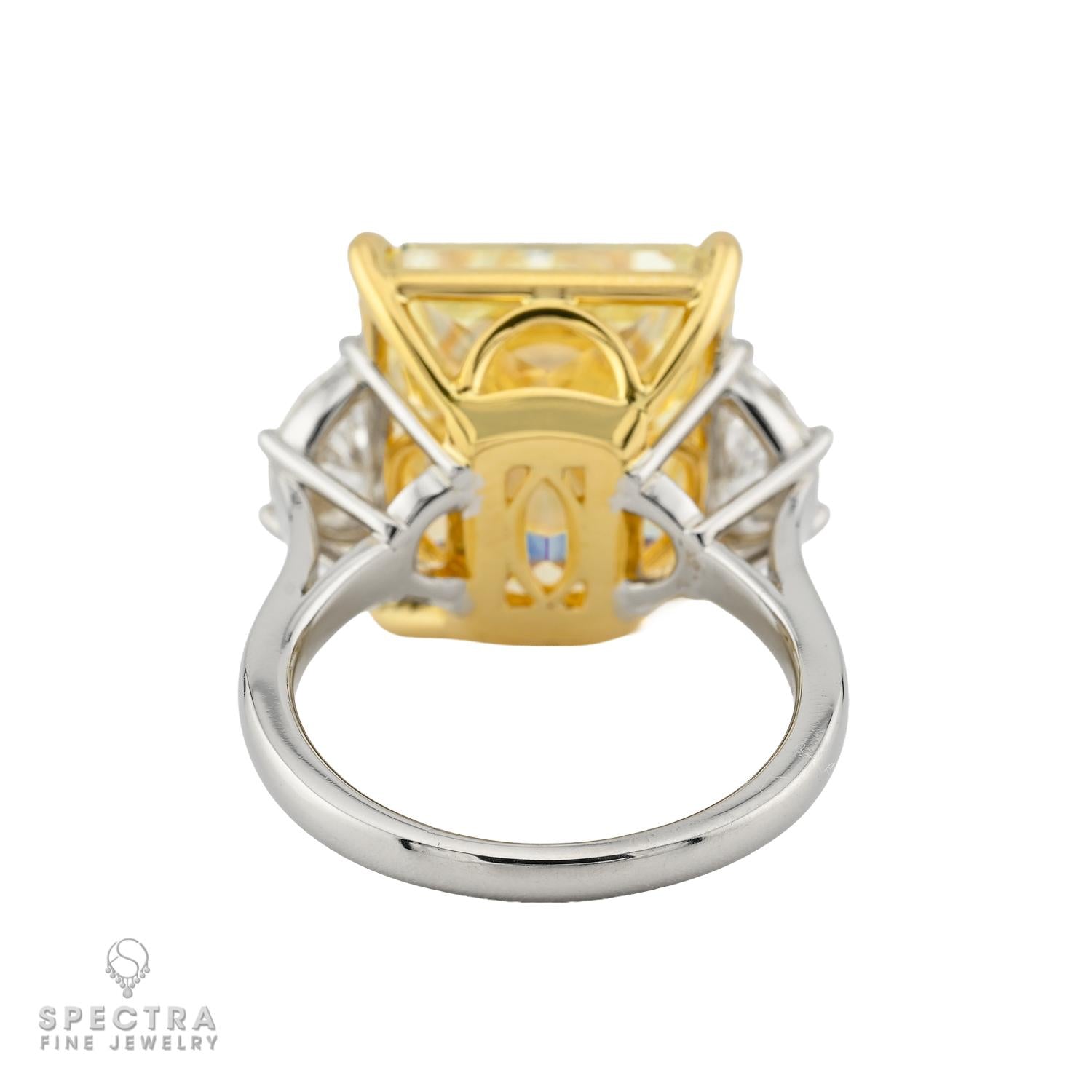 Spectra Fine Jewelry 19.17ct Fancy Light Yellow Diamond Ring | GIA