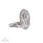 Radiant Elegance: 18K White Gold Diamond Set with Necklace, Earrings, and Ring