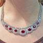Ruby and Diamond Necklace in Platinum