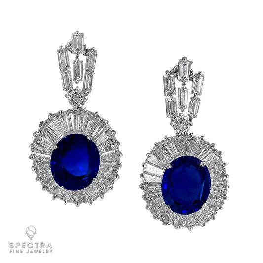 Mouawad Contemporary Sapphire Diamond Halo Demi Parure Suite