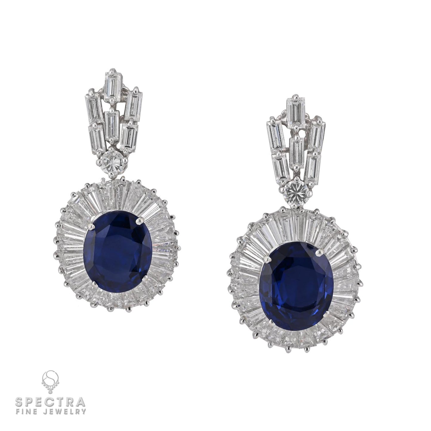 Mouawad Contemporary Sapphire Diamond Halo Demi Parure Suite