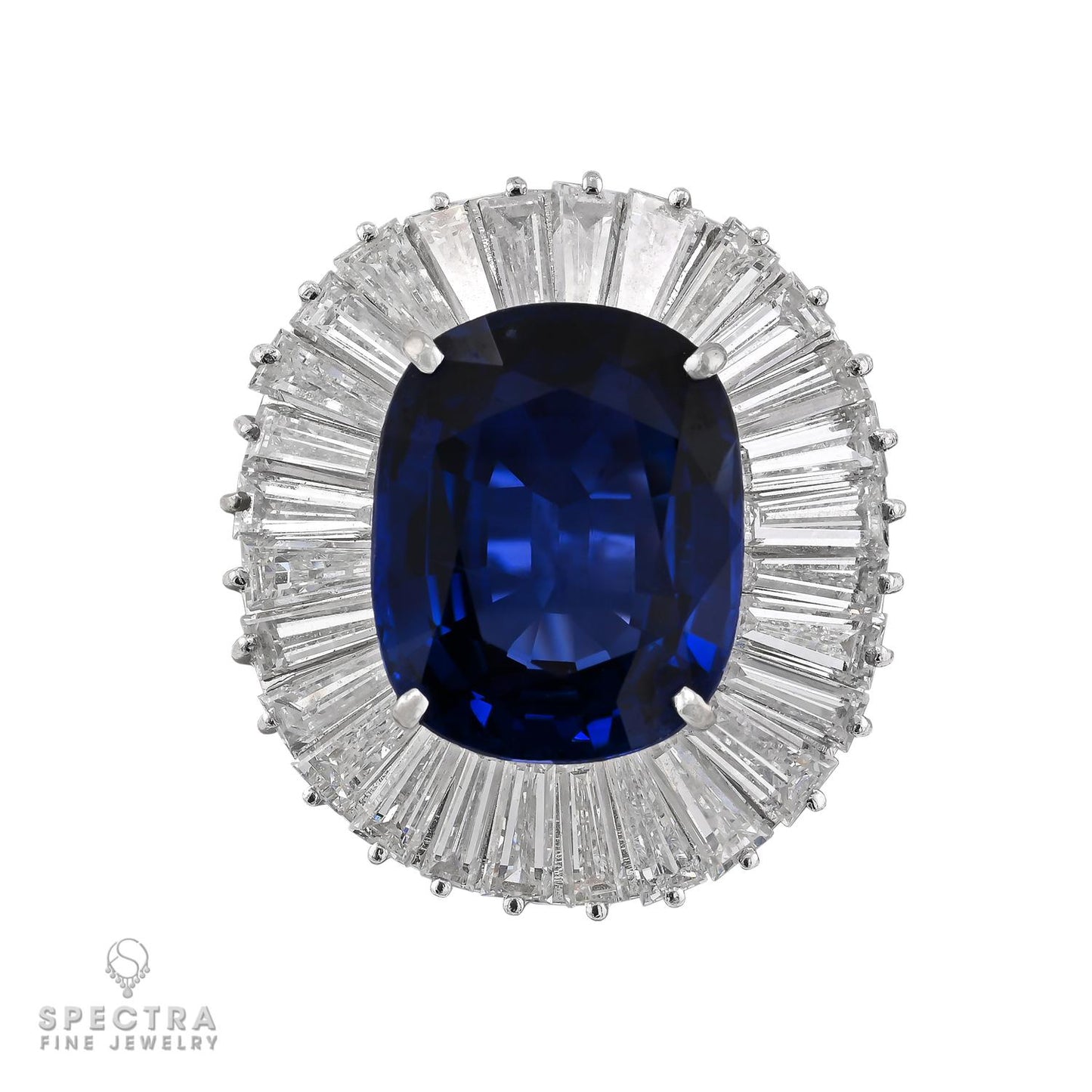 Mouawad Contemporary Sapphire Diamond Halo Demi Parure Suite