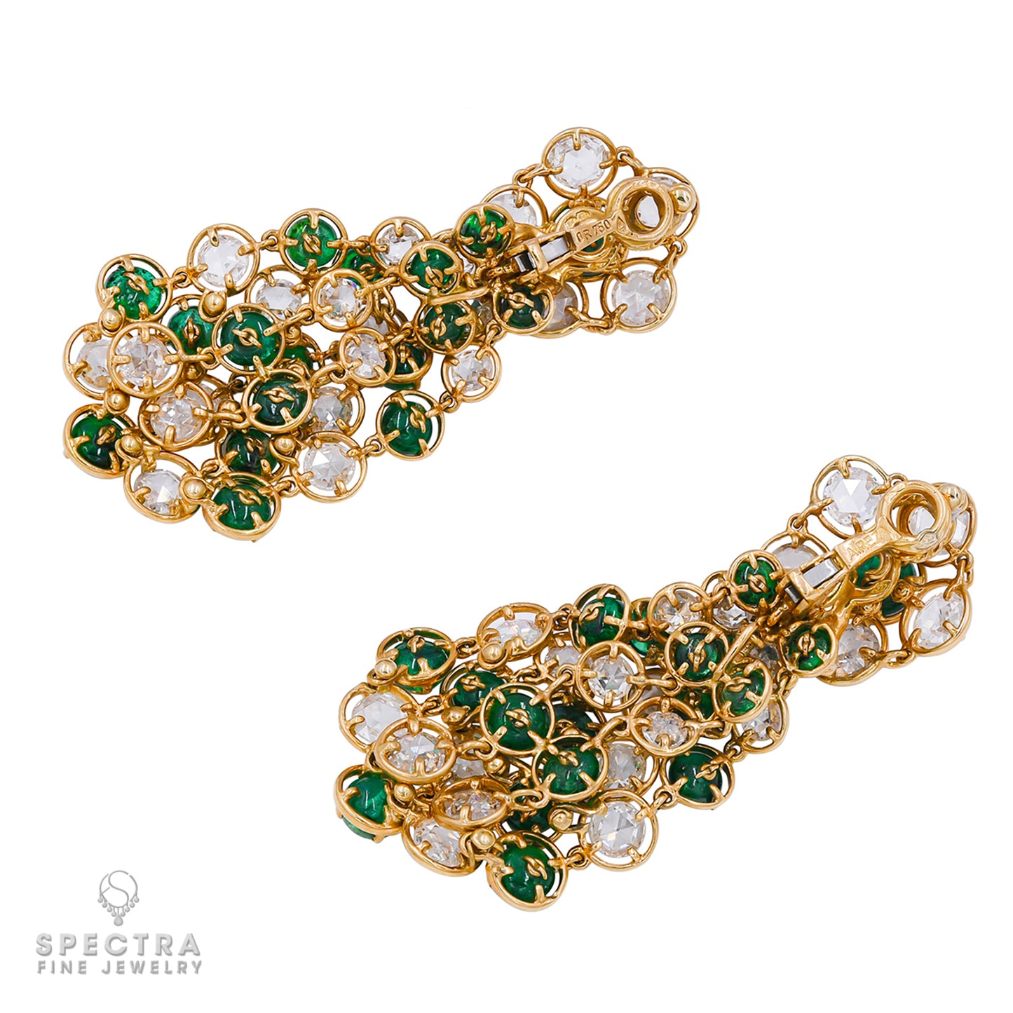 Alexandre Reza Vintage Diamond Emerald Parure Suite
