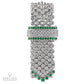 Boucheron diamond and emerald bracelet and earrings