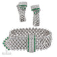 Boucheron diamond and emerald bracelet and earrings