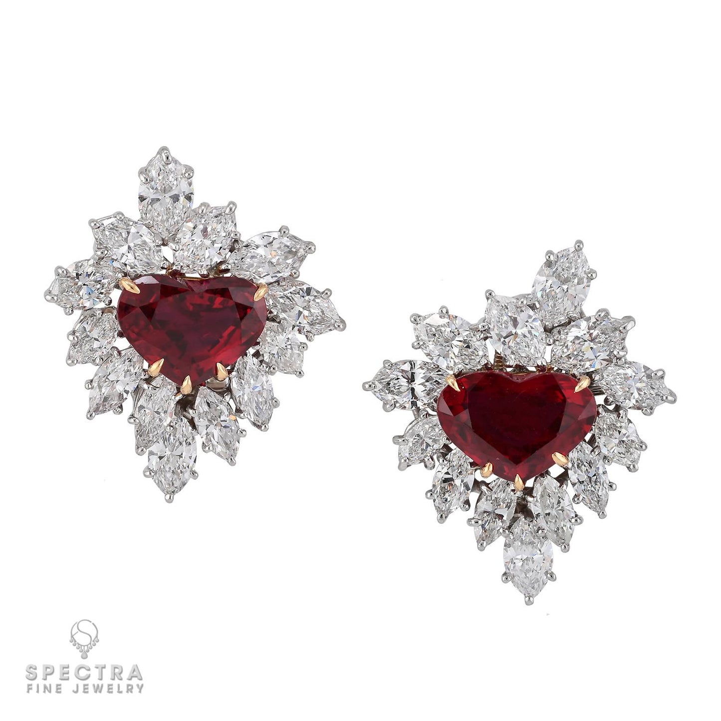 Harry Winston Ruby & Diamond Suite: Heart-Shaped Rubies with Brilliant Diamonds
