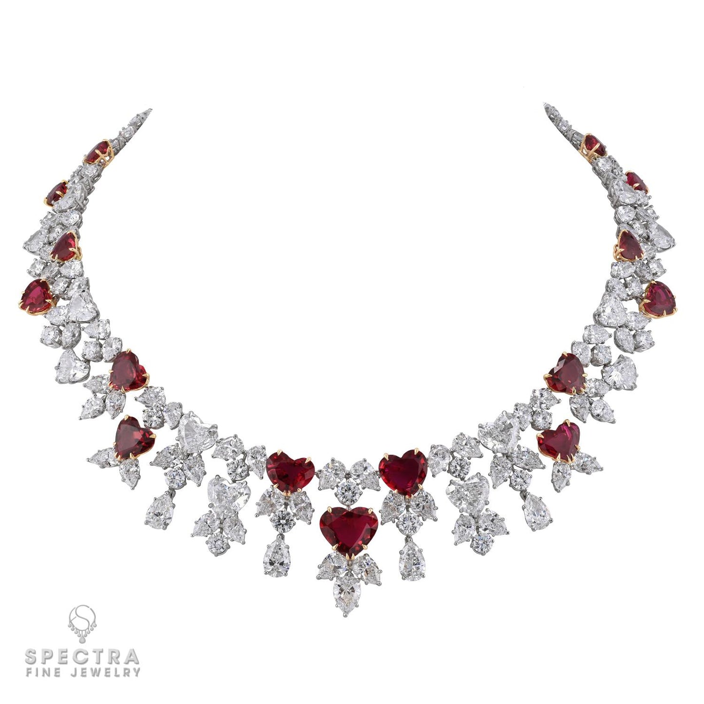 Harry Winston Ruby & Diamond Suite: Heart-Shaped Rubies with Brilliant Diamonds