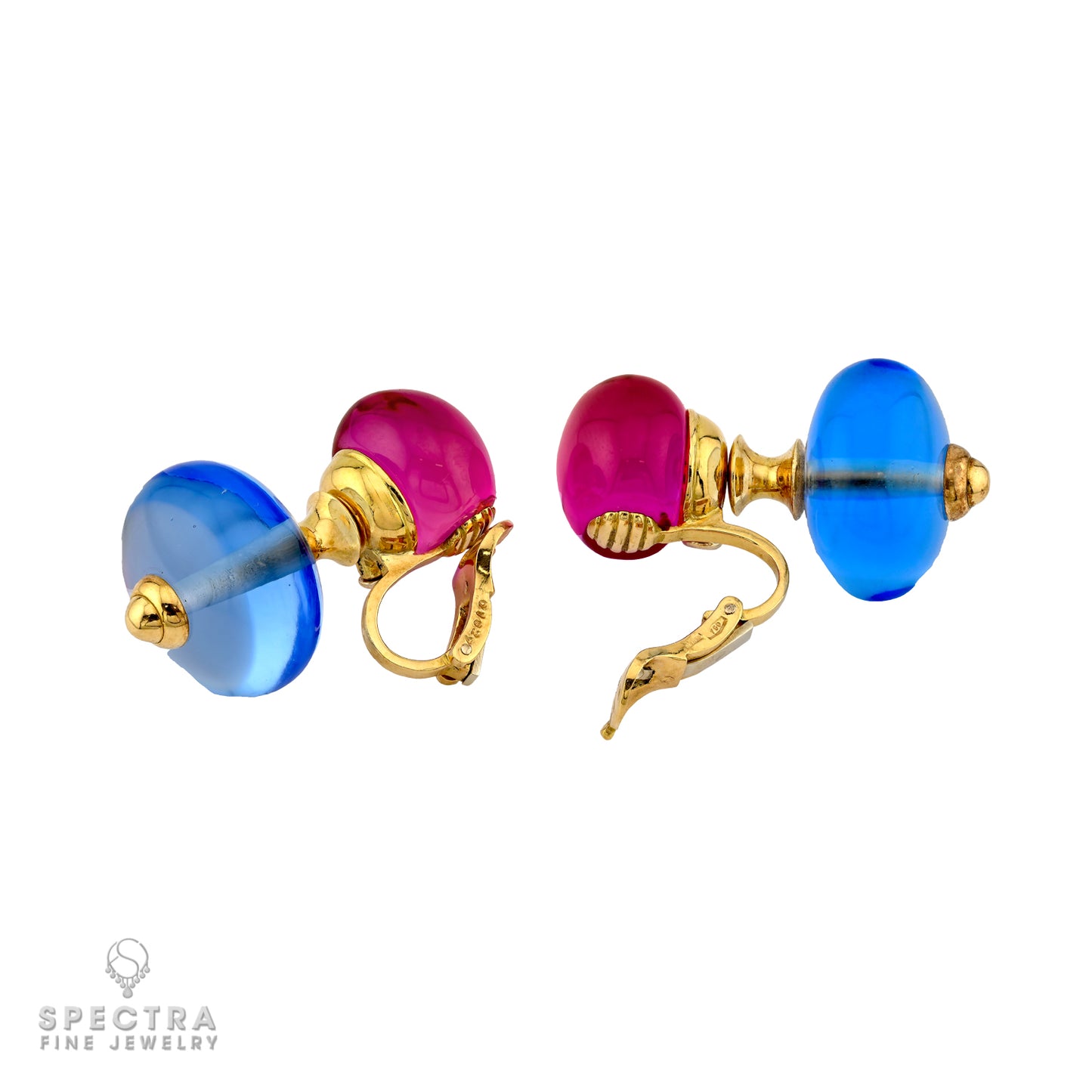 Marina B Multi-Colored Quartz Necklace & Earrings Suite | 18k Gold