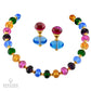 Marina B Multi-Colored Quartz Necklace & Earrings Suite | 18k Gold