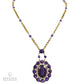 Siberian Amethyst & Pearl Victorian Revival Lavalier Necklace