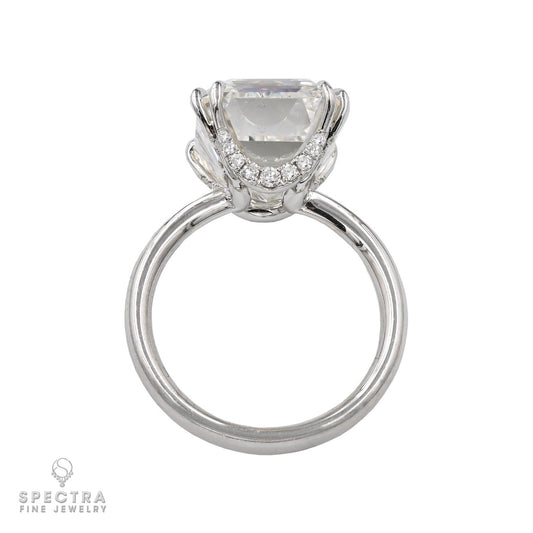 Spectra Fine Jewelry 10.32ct Emerald Cut Diamond Platinum Engagement Ring