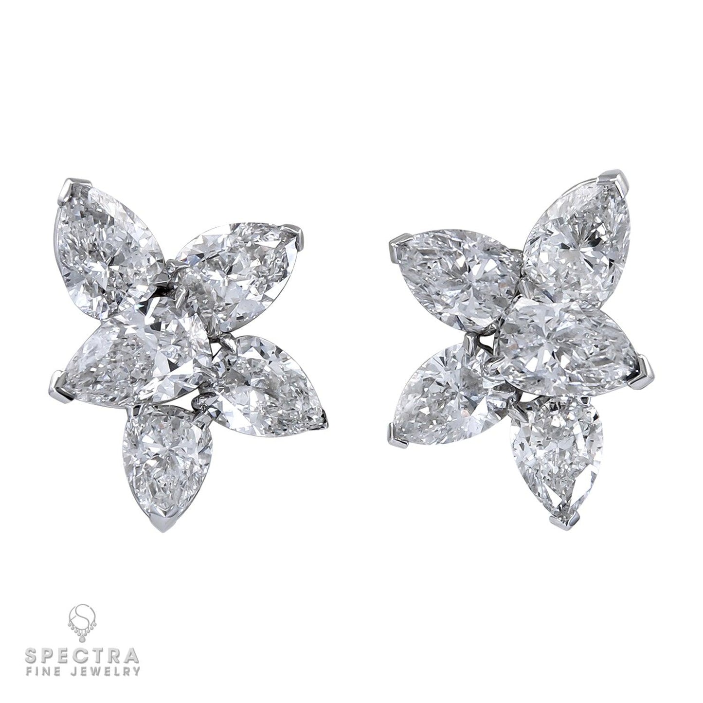 Spectra Fine Jewelry 10.33 cts. Diamond Cluster Button Stud Earrings