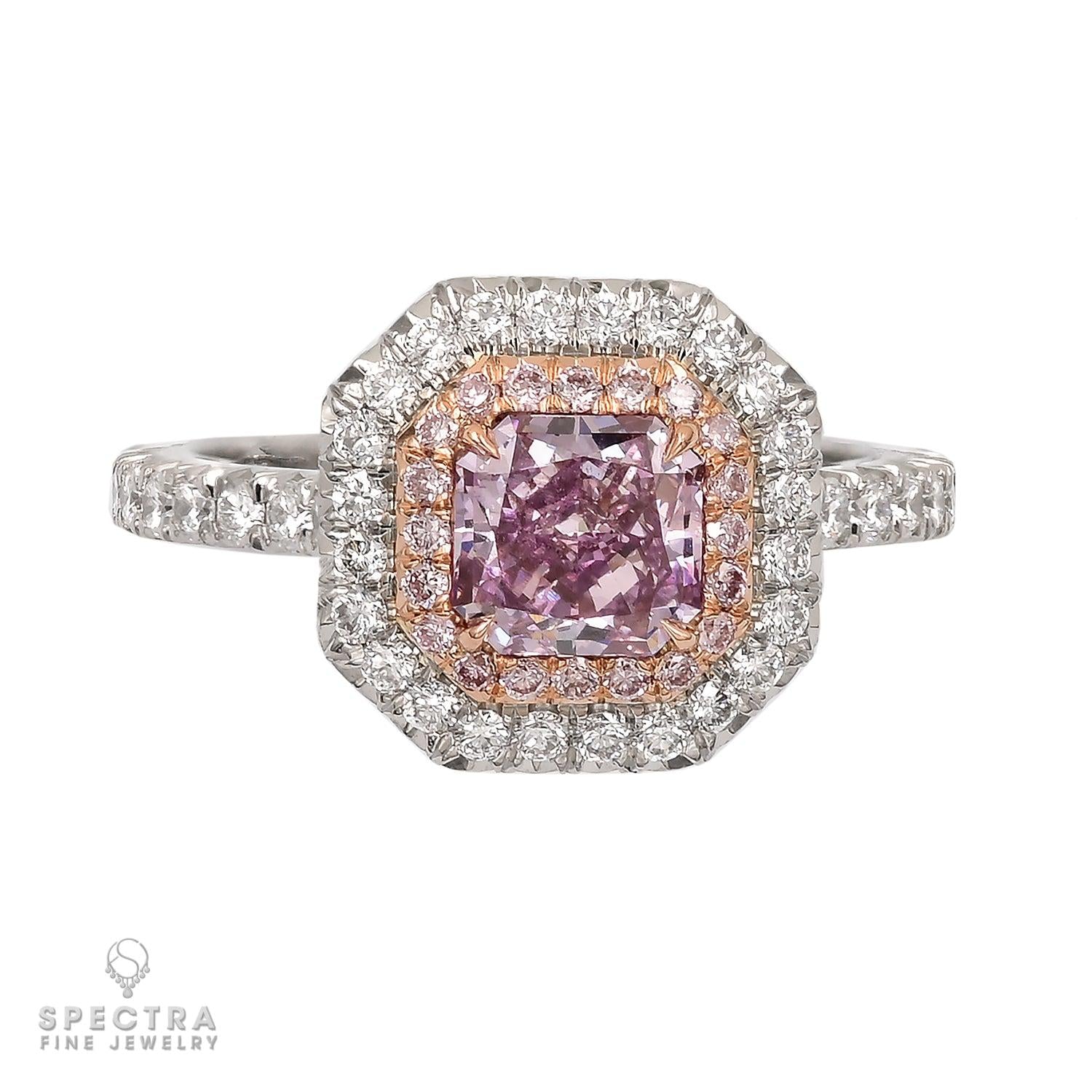 Spectra Fine Jewelry 1.10ct Fancy Intense Pink Purple Diamond Ring