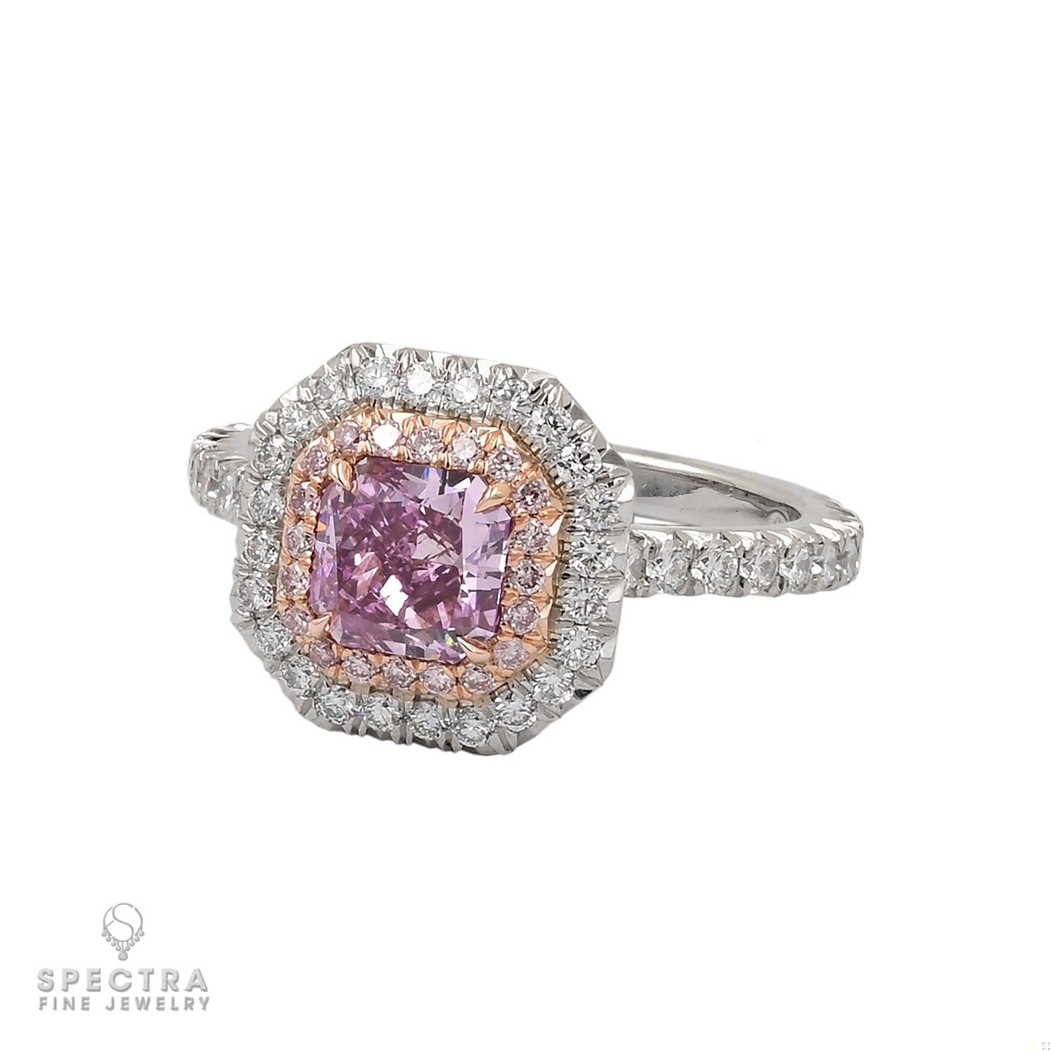Spectra Fine Jewelry 1.10ct Fancy Intense Pink Purple Diamond Ring