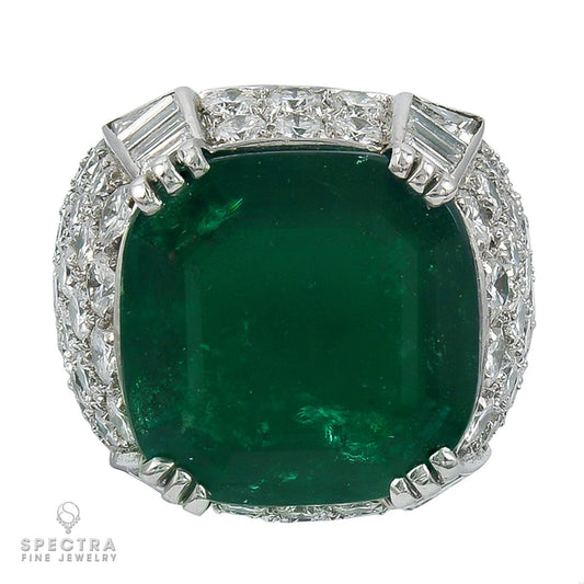 Spectra Fine Jewelry: 11.38 Carat Colombian Emerald Ring - AGL Certified