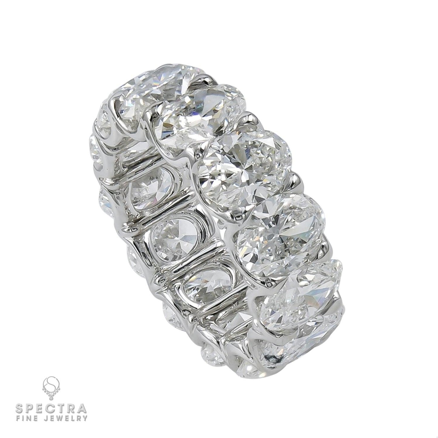 Spectra Fine Jewelry 11.73 cts. Oval Diamond Eternity Wedding Band