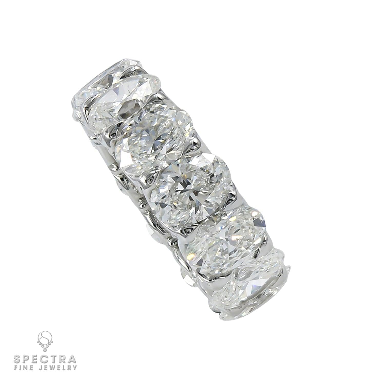 Spectra Fine Jewelry 11.73 cts. Oval Diamond Eternity Wedding Band