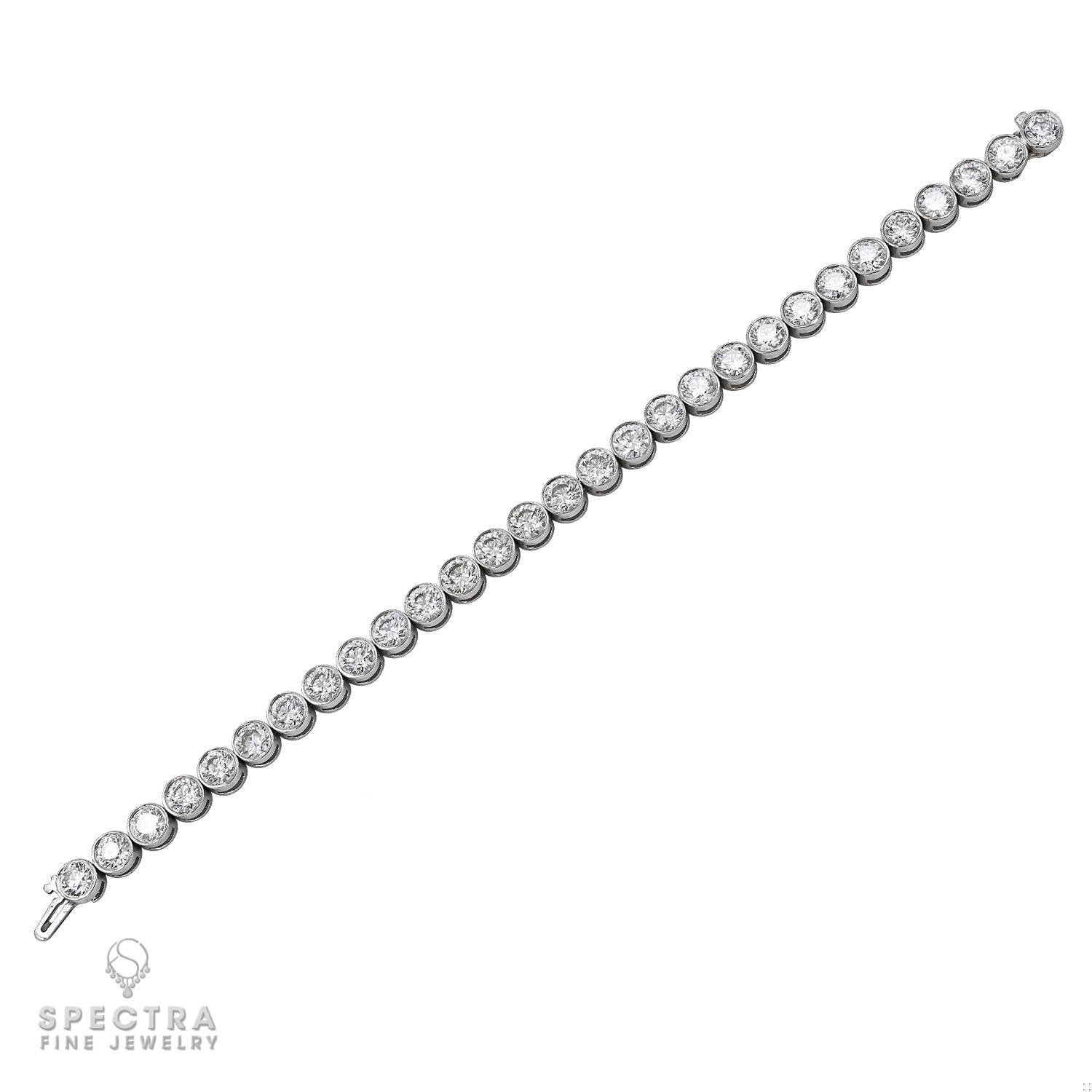 Spectra Fine Jewelry: 15.66ct Bezel-Set Diamond Tennis Bracelet