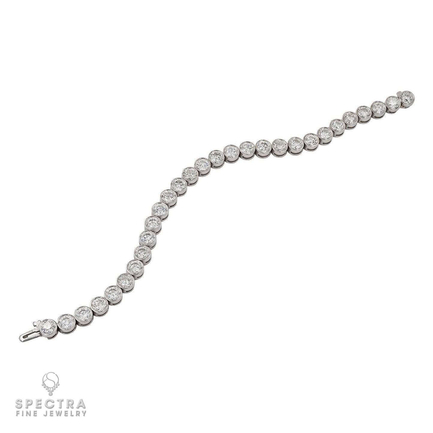 Spectra Fine Jewelry: 15.66ct Bezel-Set Diamond Tennis Bracelet