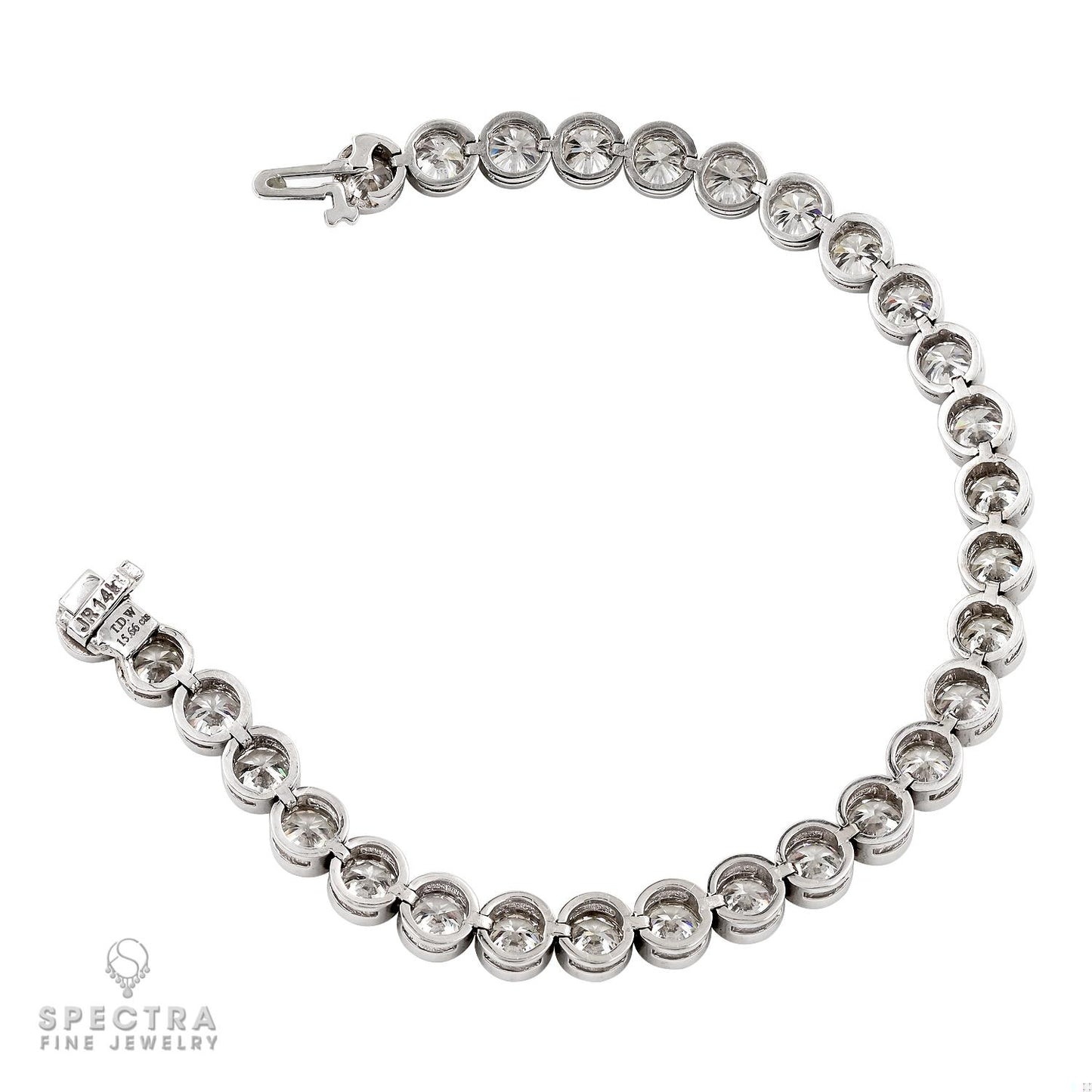Spectra Fine Jewelry: 15.66ct Bezel-Set Diamond Tennis Bracelet