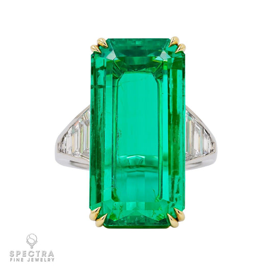 Spectra Fine Jewelry 15.91 ct. Colombian Emerald Diamond Ring