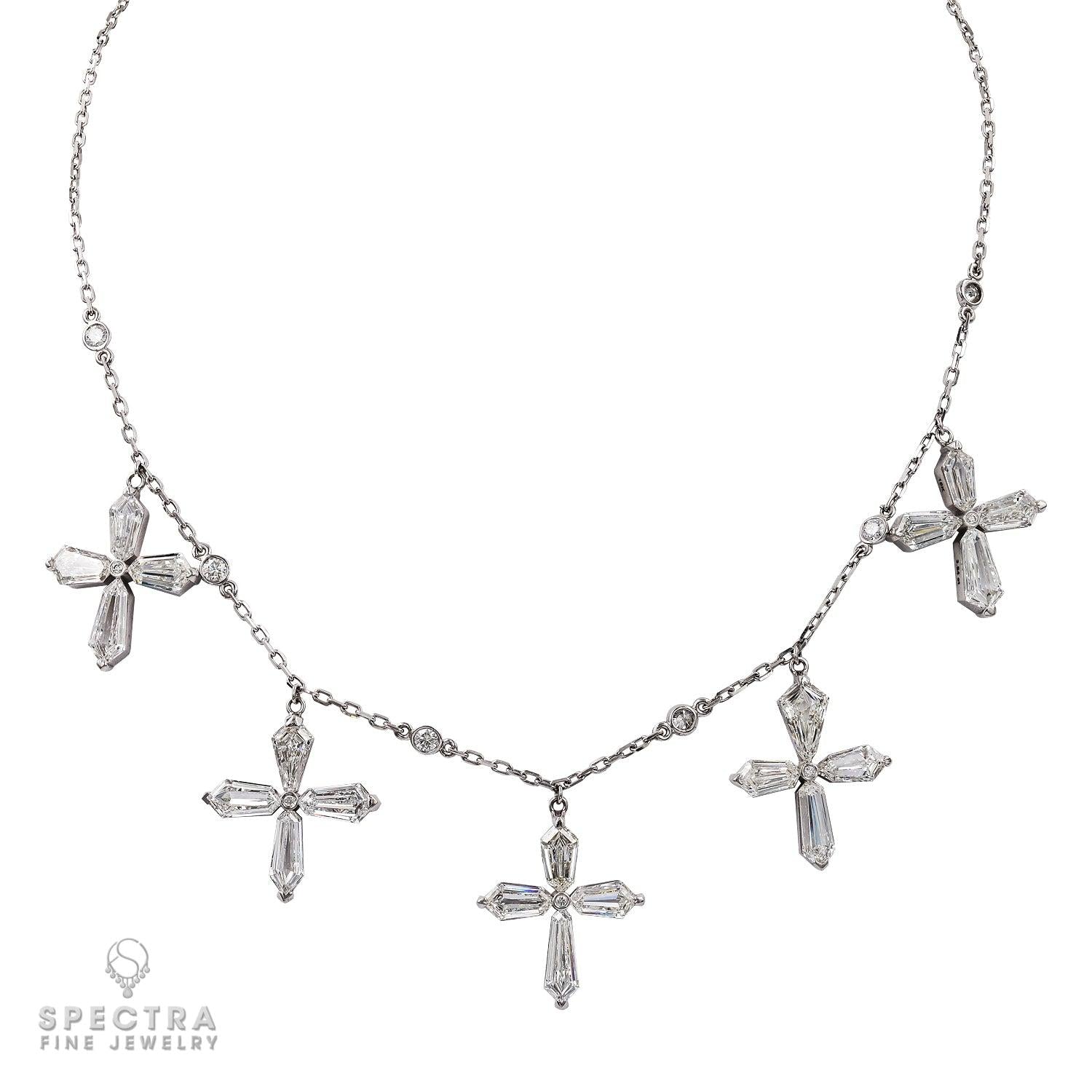 Spectra Fine Jewelry  18.16ct Diamond 5-Cross Necklace