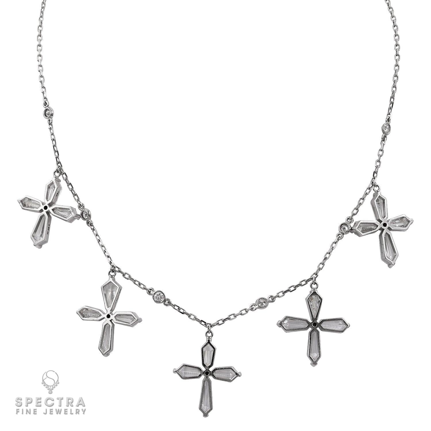 Spectra Fine Jewelry  18.16ct Diamond 5-Cross Necklace