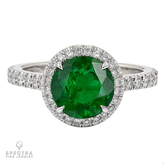 Spectra Fine Jewelry 1.95 ct. Himalayan Emerald Diamond Ring