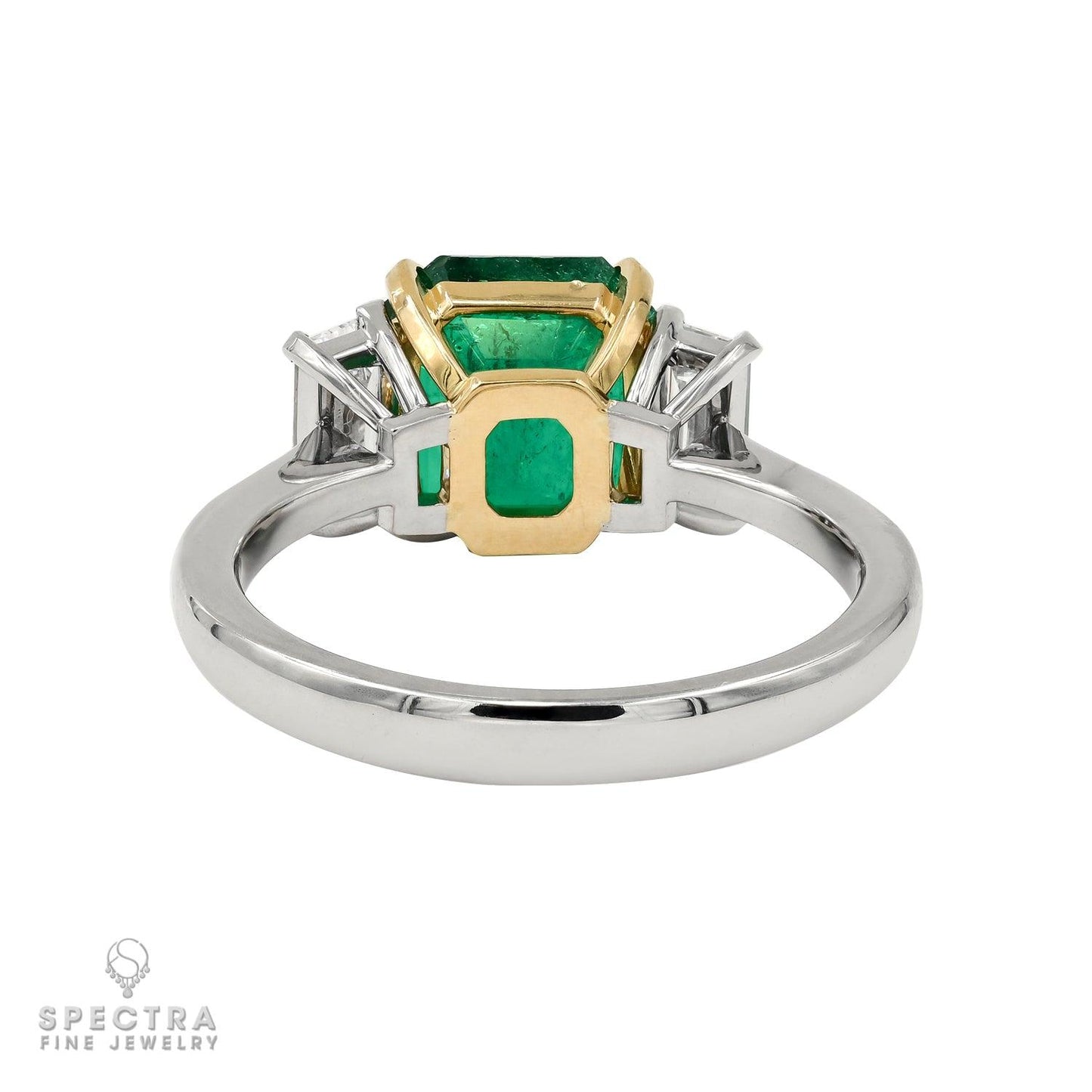 Spectra Fine Jewelry 2.11ct Colombian Emerald Diamond Platinum Ring