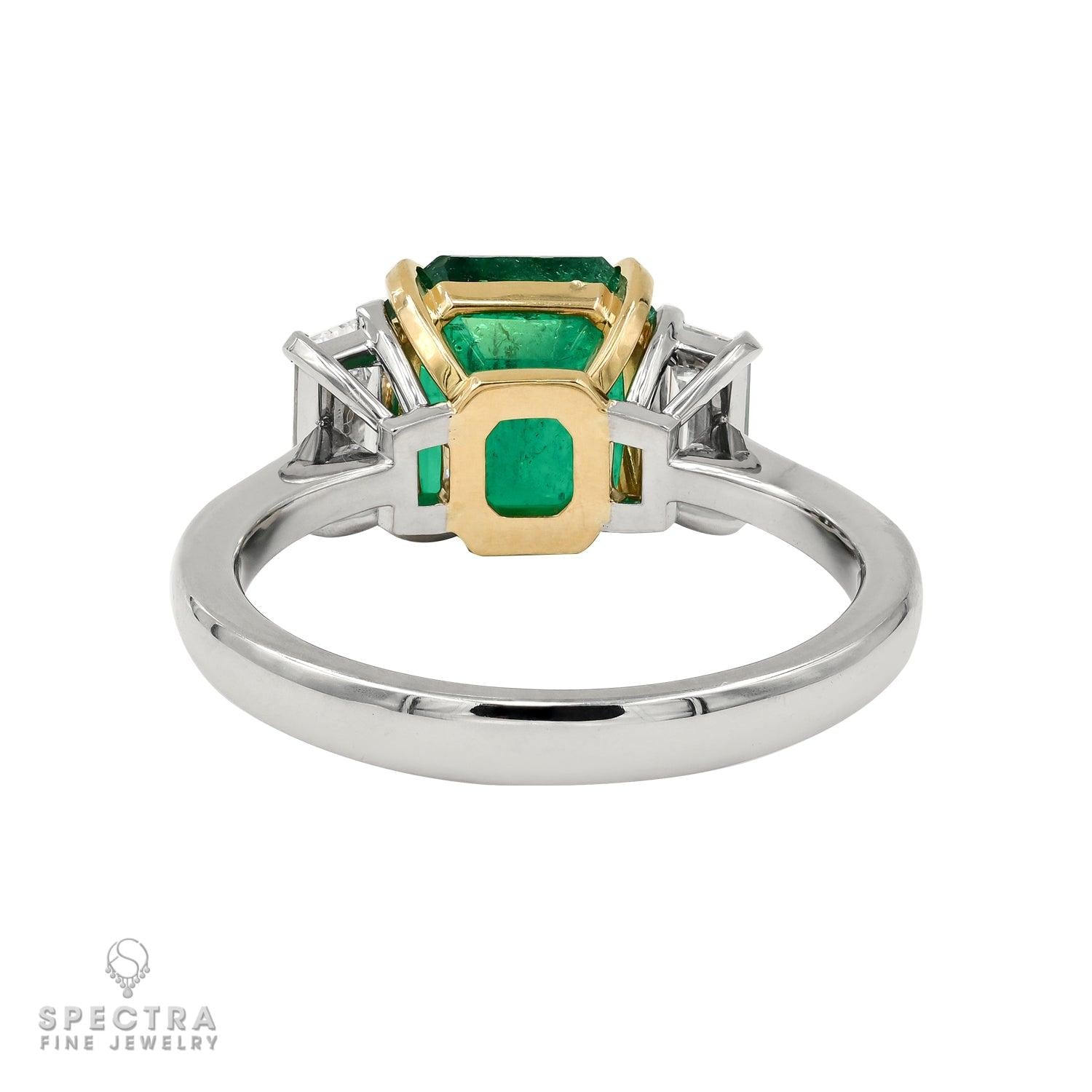 Spectra Fine Jewelry 2.11ct Colombian Emerald Diamond Platinum Ring