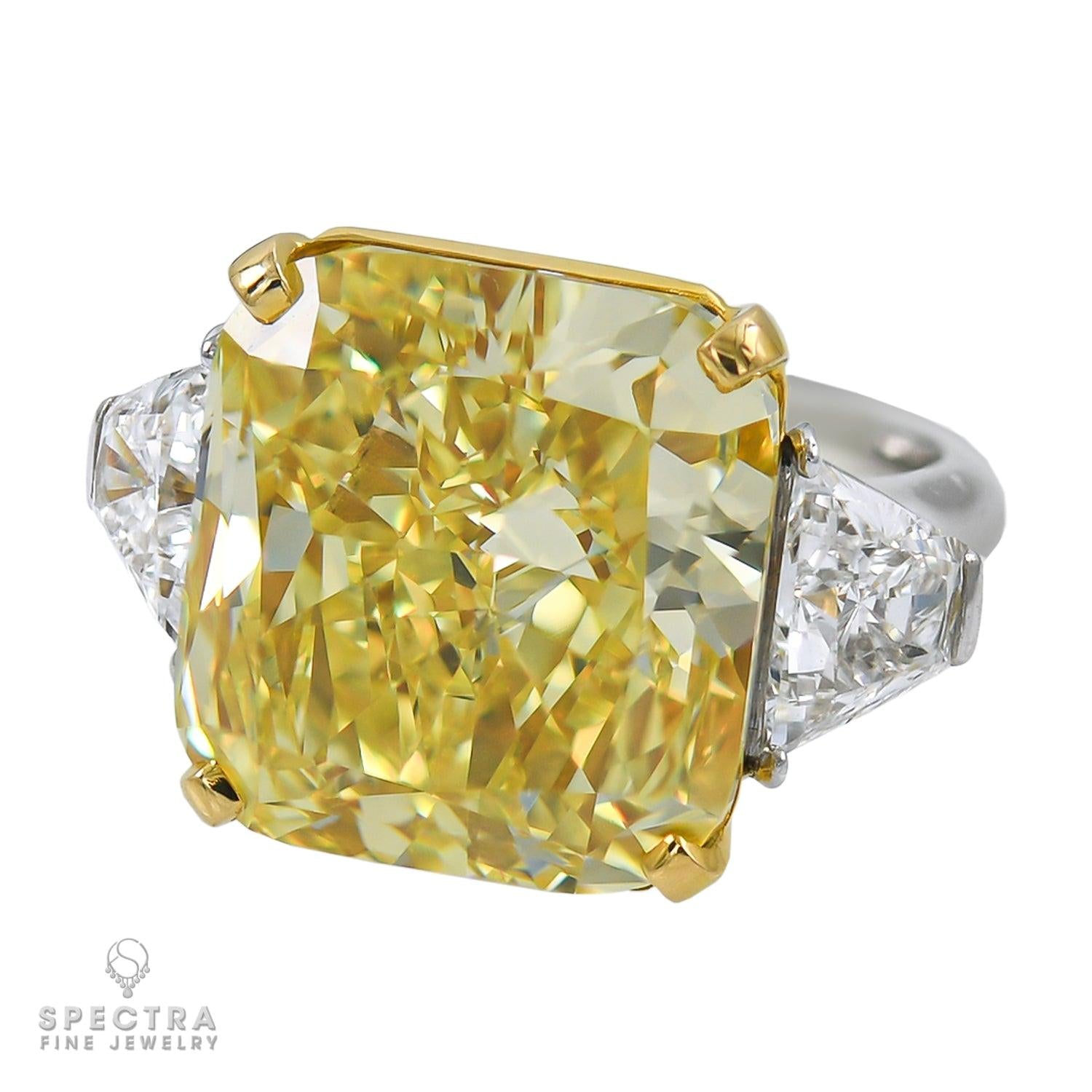 Spectra Fine Jewelry  22.86 ct. Fancy Vivid Yellow Diamond Engagement Ring