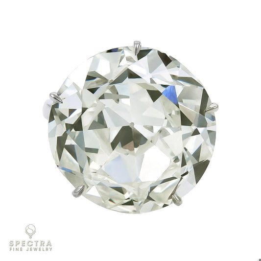 Spectra Fine Jewelry 30.12ct Old European Cut Diamond Solitare Ring
