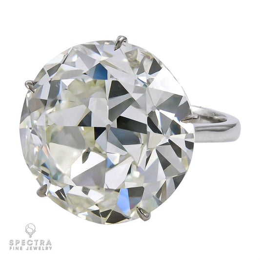 Spectra Fine Jewelry 30.12ct Old European Cut Diamond Solitare Ring