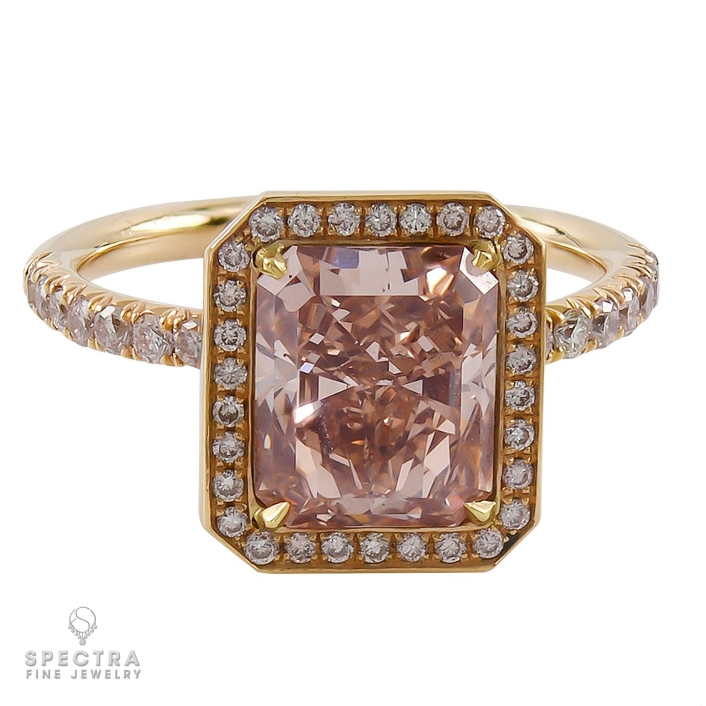 Spectra Fine Jewelry 3.02 cts. Rare Brown-Pink Diamond Engagement Ring