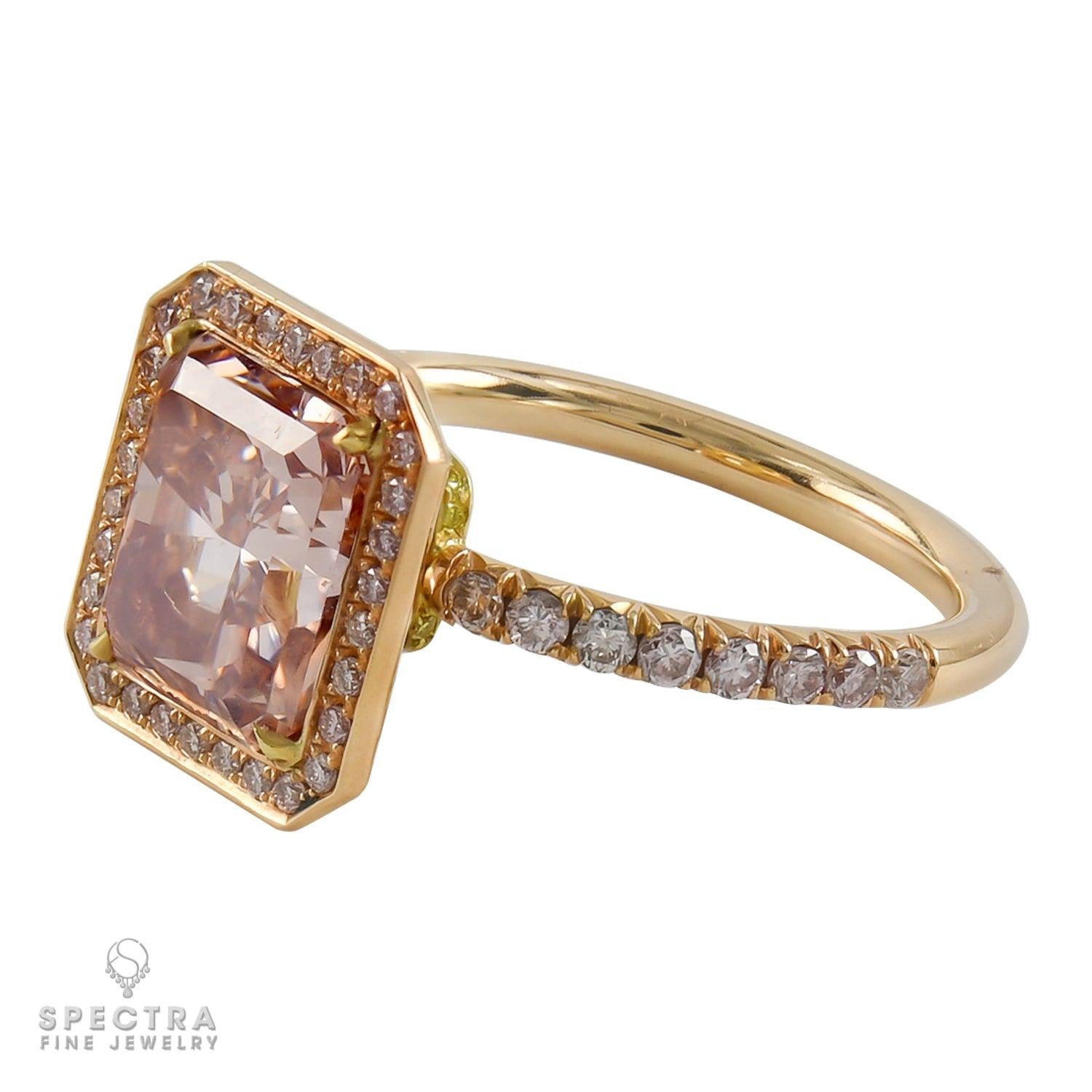 Spectra Fine Jewelry 3.02 cts. Rare Brown-Pink Diamond Engagement Ring