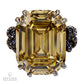 Spectra Fine Jewelry 36.46ct Emerald Cut Fancy Diamond Cocktail Engagement Ring