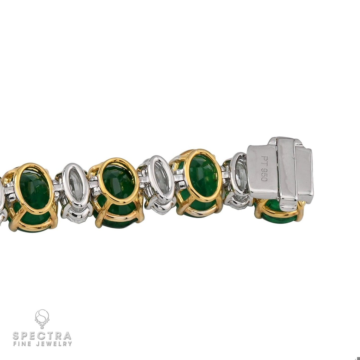 Spectra Fine Jewelry 37.24cts. Emerald Diamond Bracelet