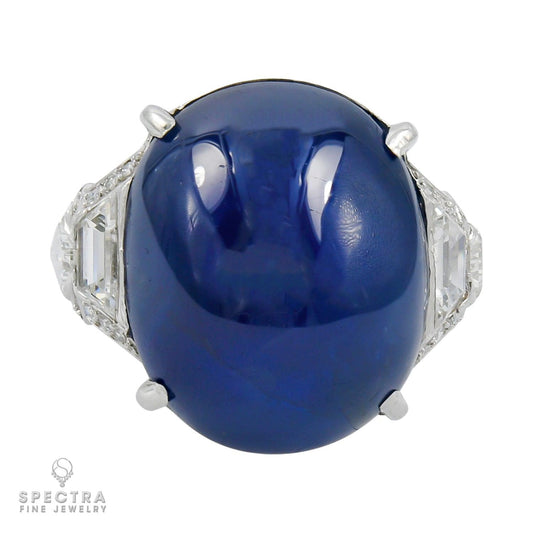 Spectra Fine Jewelry 40.59 cts. Burmese No Heat Sapphire Cabochon Ring