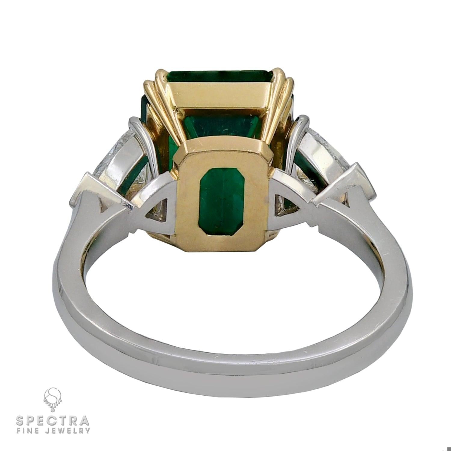 Spectra Fine Jewelry 4.09 ct. Colombian Emerald Diamond Engagement Ring