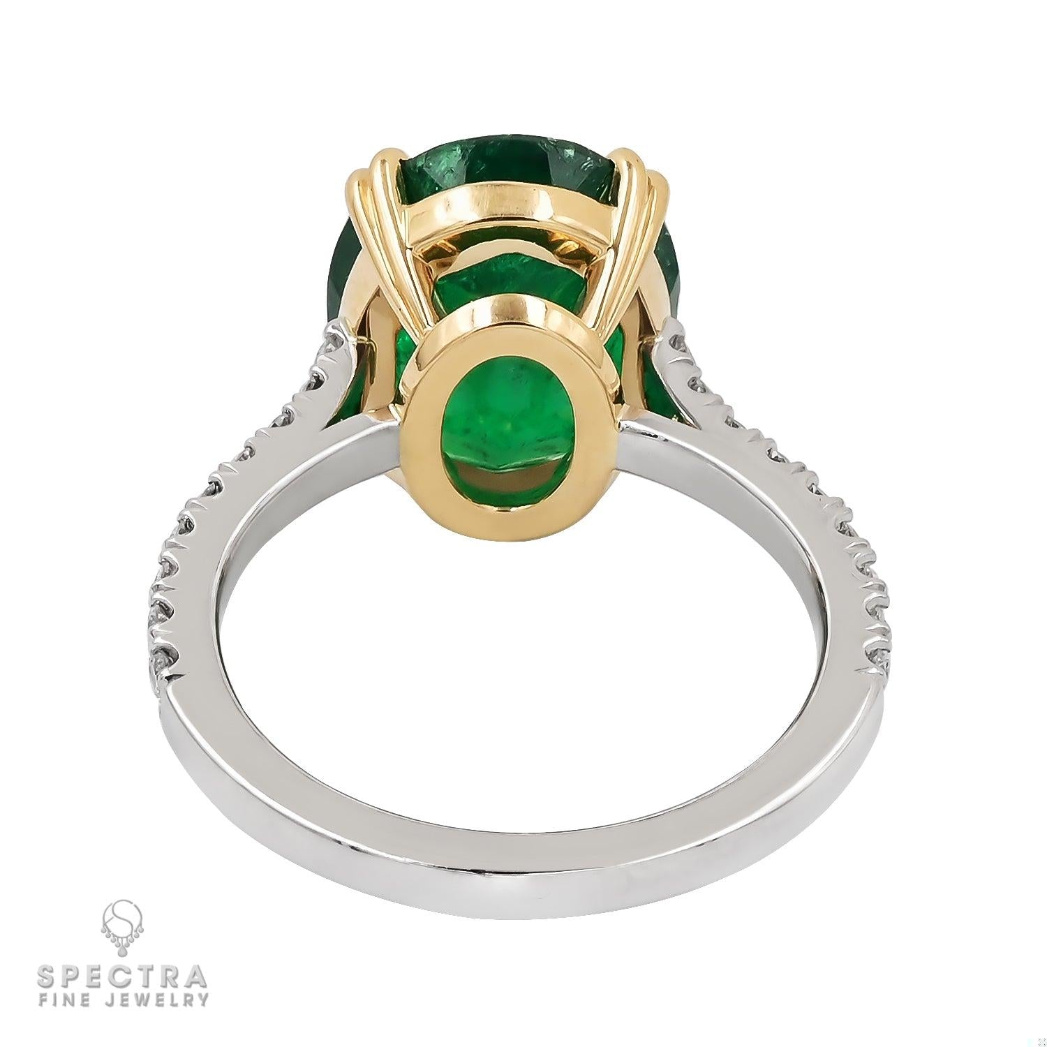 Spectra Fine Jewelry 4.68 ct. Colombian Emerald and Diamond Gold Ring