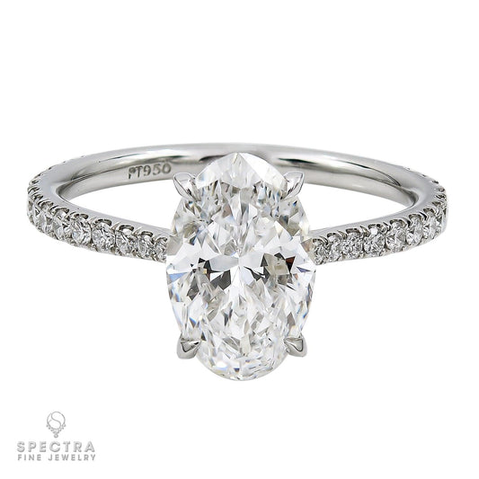 Spectra Fine Jewelry 5.01ct Petite Cathedral Pave Diamond Engagement Ring
