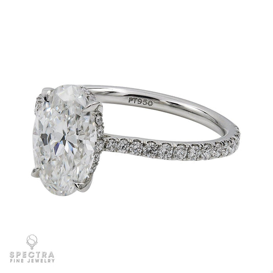 Spectra Fine Jewelry 5.01ct Petite Cathedral Pave Diamond Engagement Ring