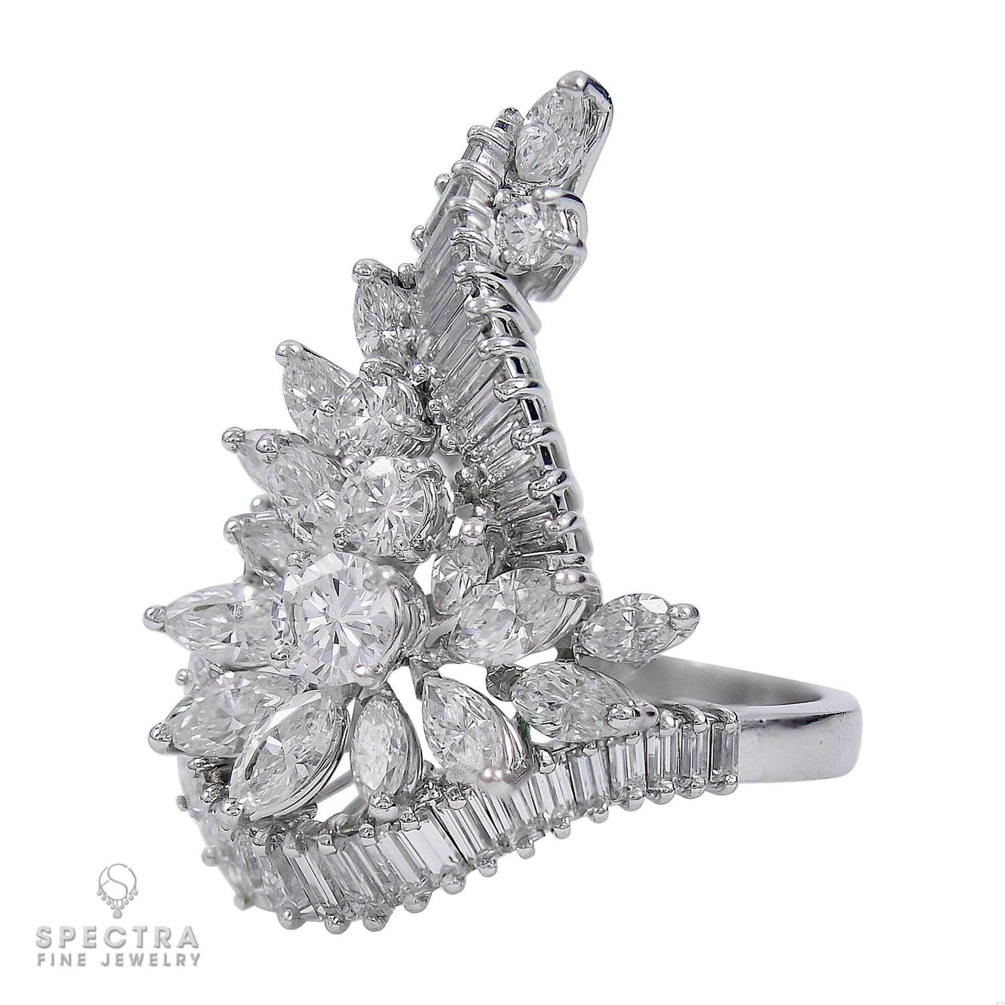 Spectra Fine Jewelry 5.29 cts. Diamond Cluster Cocktail Ring