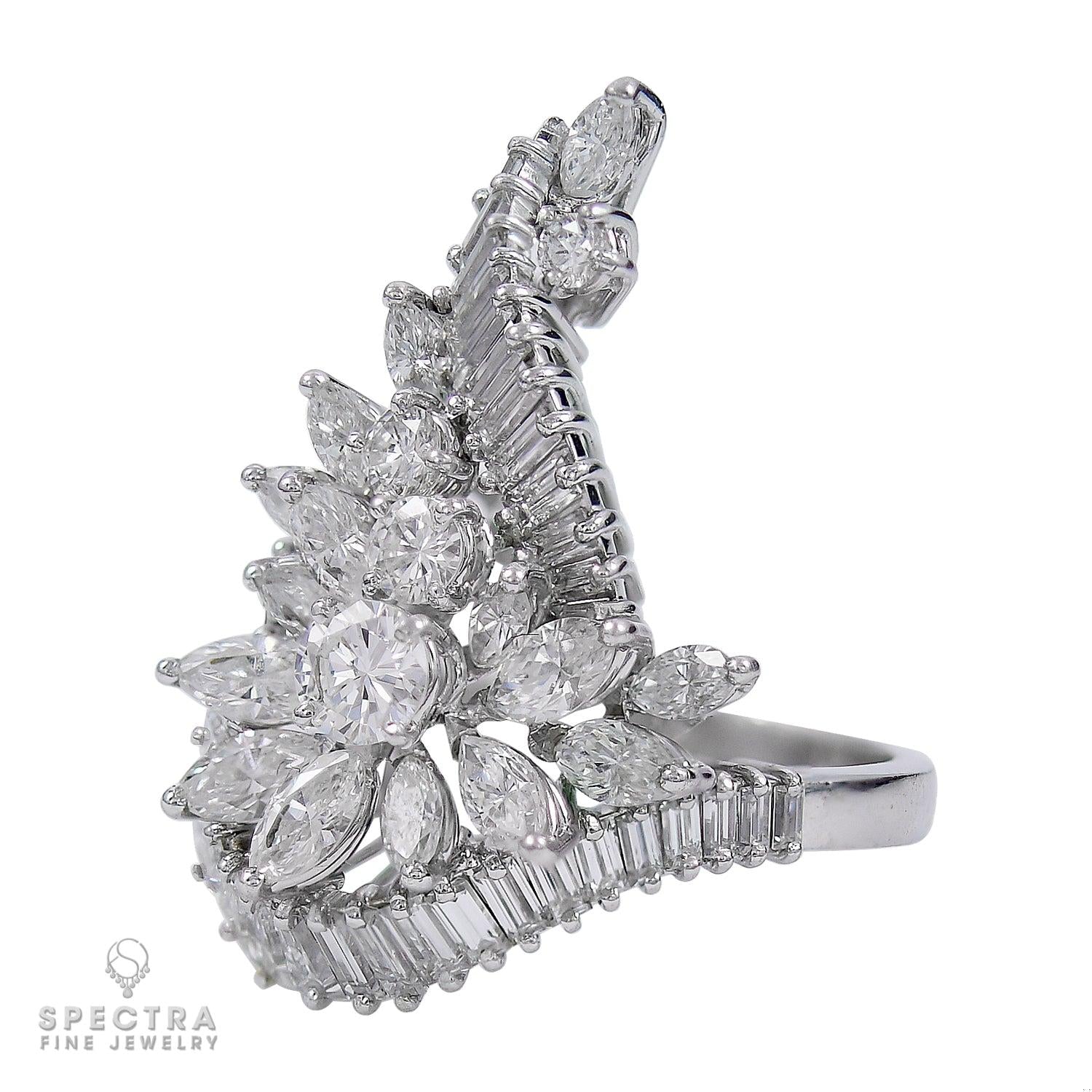 Spectra Fine Jewelry 5.29 cts. Diamond Cluster Cocktail Ring